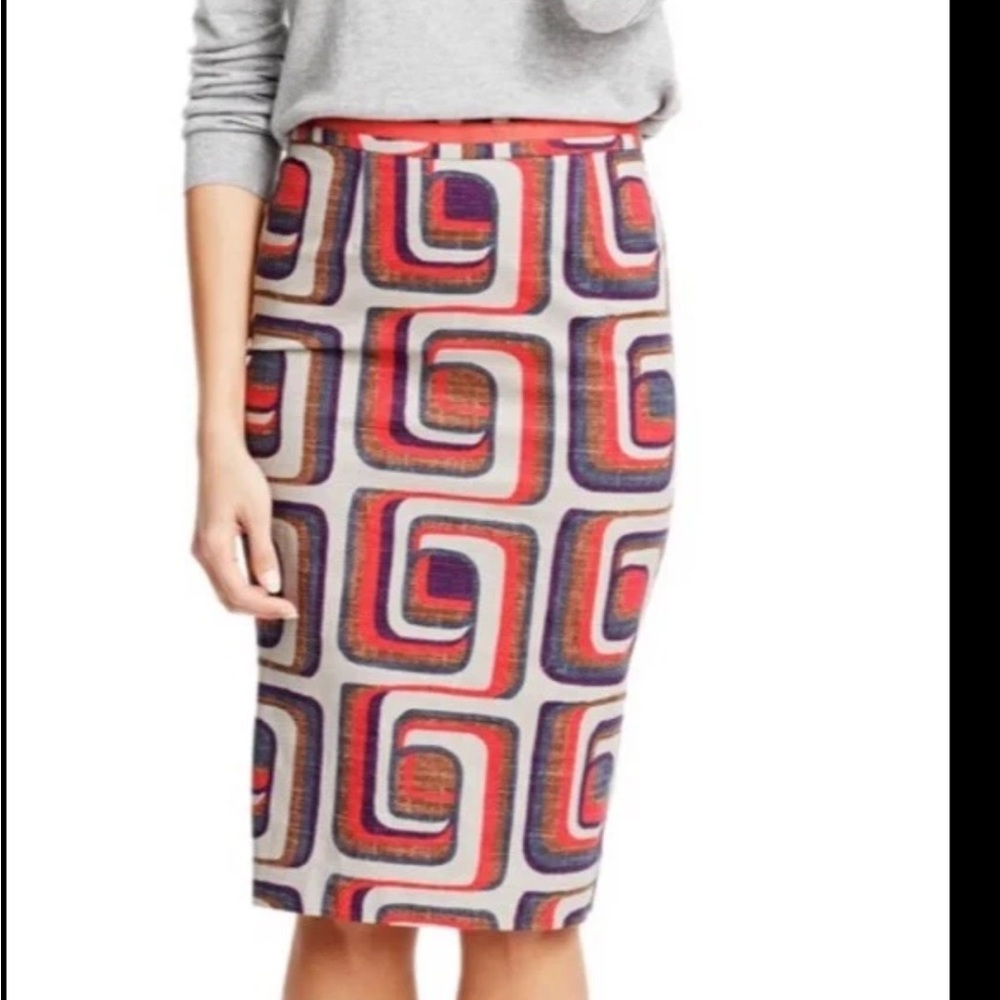 Boden Modern Preppy Pencil Skirt Knit Career Chic Cotton Blend Size 6 Small US